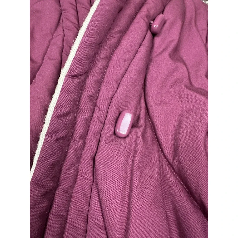 Vintage Puffer Vest Womens‎ Large Quilted Button Front Sleeveless Winter 80s - Picture 4 of 10